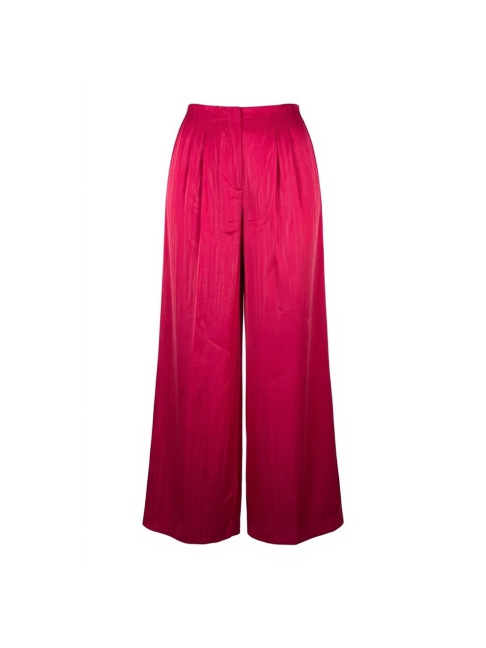 Zara Wide-Leg High-Waist Pants in Vibrant Fuchsia